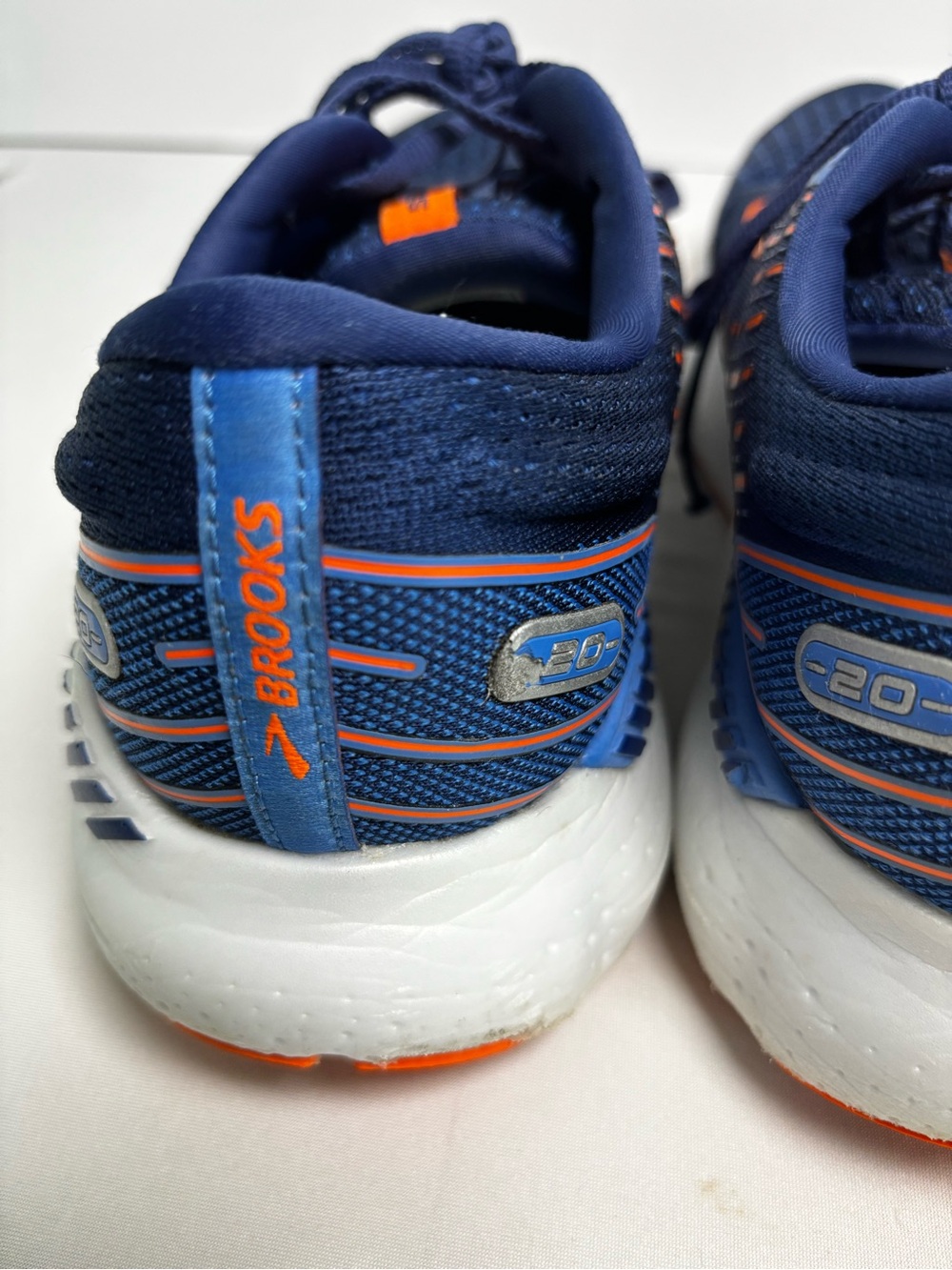 Brooks Glycerin GTS 20 Men’s 10.5 D Navy Orange Running Performance Shoes - Picture 5 of 9